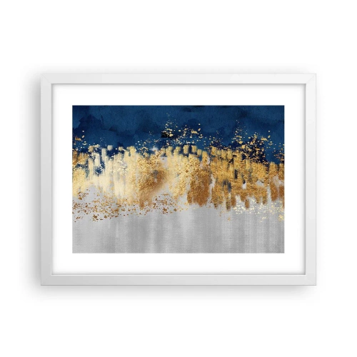 Poster în ramă albă - Compoziție modernă cu bliț - 40x30 cm