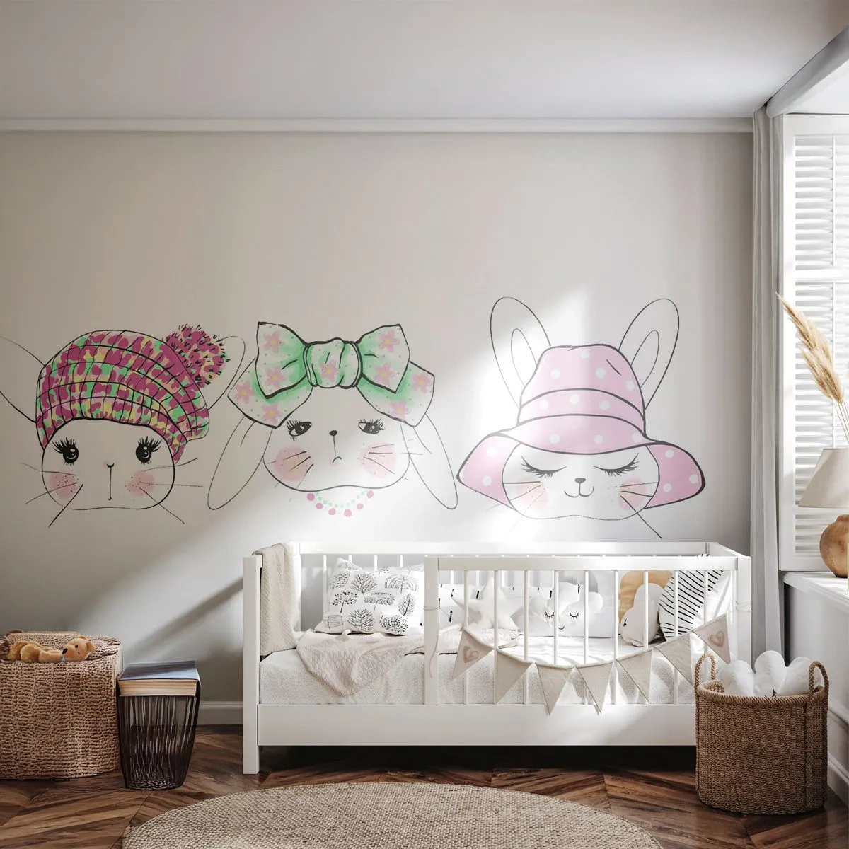 Tapet Standard Eco - Gânditoare, tristă, mulțumită - Pentru copii, Grafică, Ilustrare - 200x140 cm