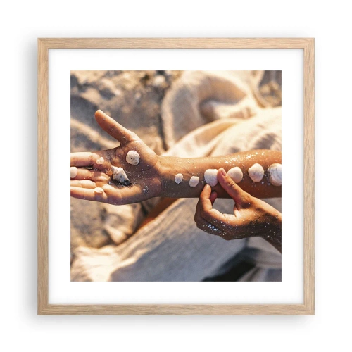 Poster în ramă de stejar deschis - Frumusețe la îndemână - 40x40 cm