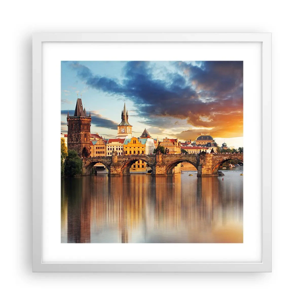 Poster în ramă albă - Frumoasă pentru veacuri - 40x40 cm