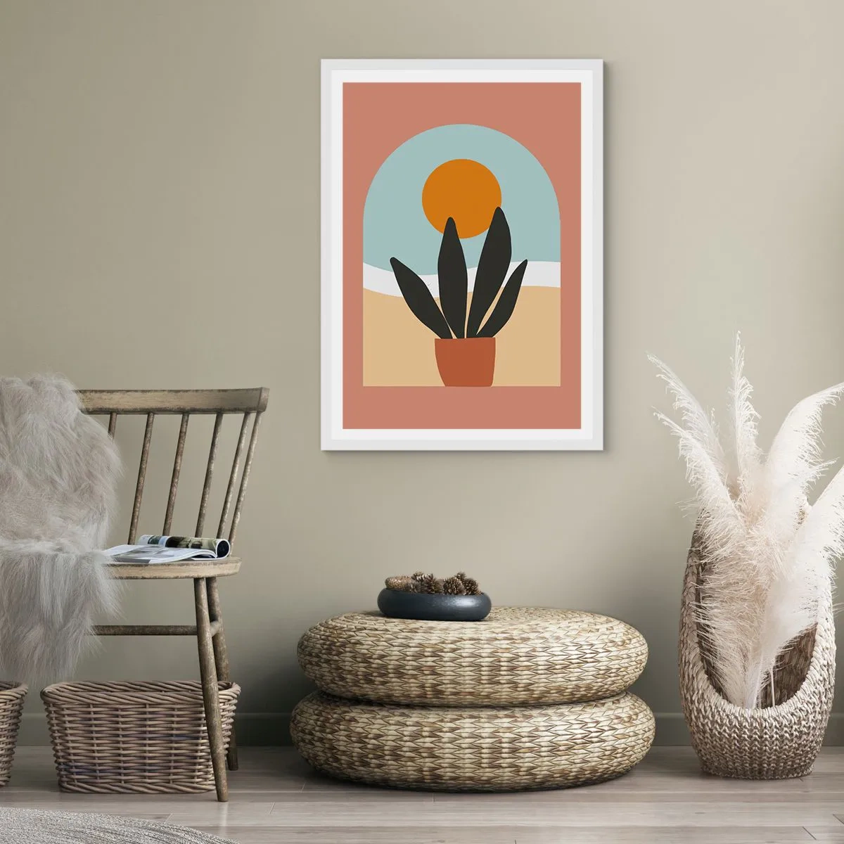 Poster în ramă albă - Bucurii mici - 50x70 cm