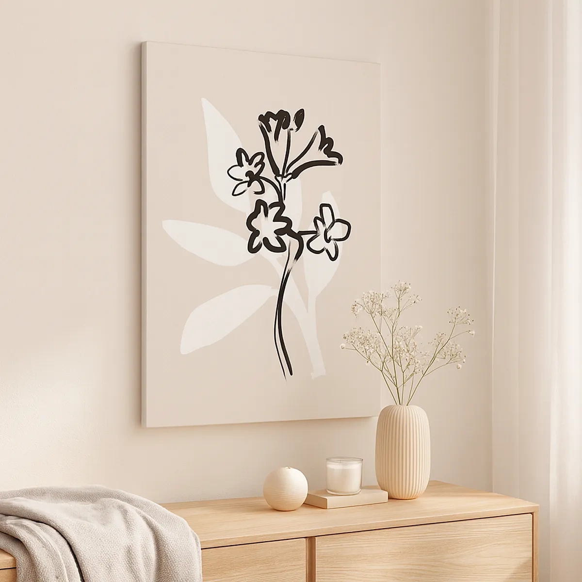 Tablou pe pânză - Schiță pentru ierbar - 50x70 cm