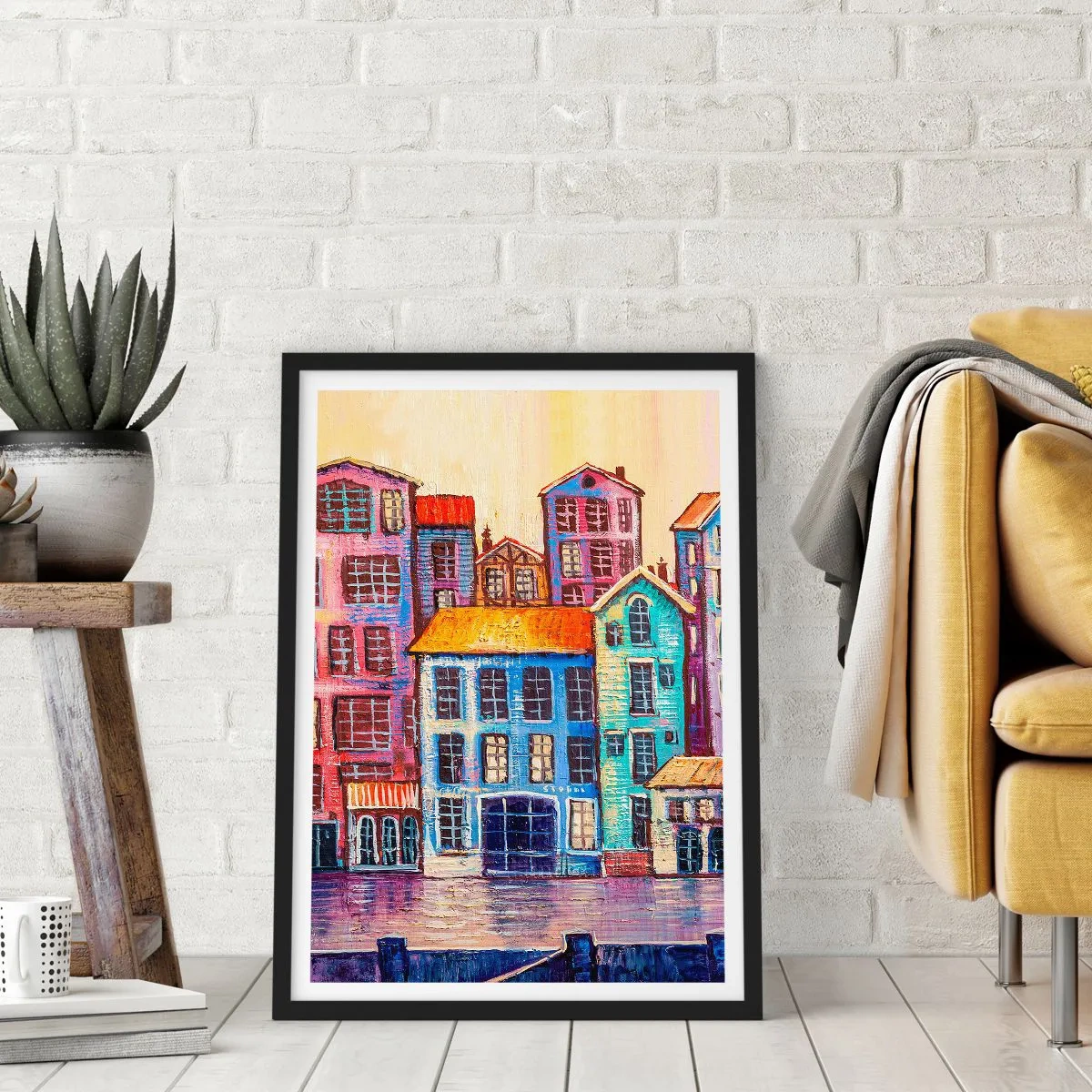 Poster în ramă neagră - Un oraș ca în basm - 61x91 cm