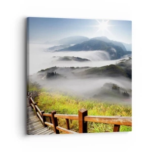 Tablou pe pânză - Țesut de strălucire și ceață - 30x30 cm