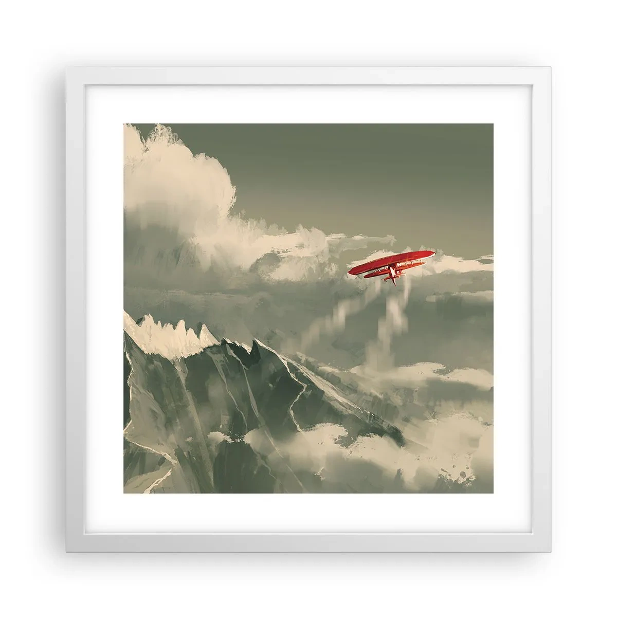 Poster în ramă albă - Un pionier neînfricat - 40x40 cm