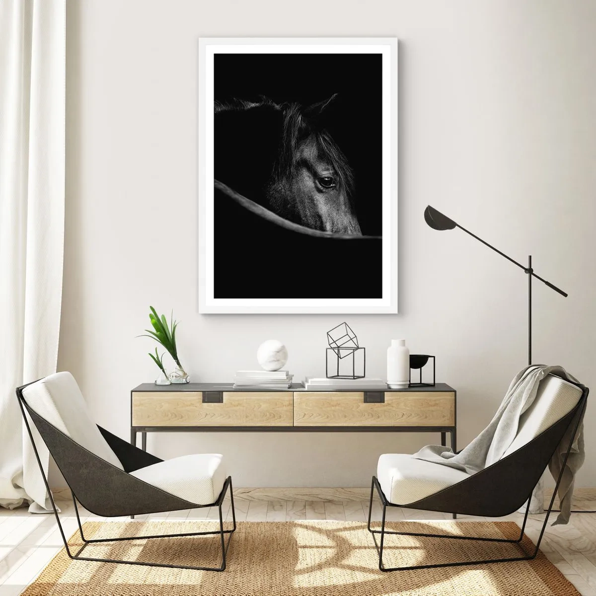 Poster în ramă albă - Prințul negru - 70x100 cm