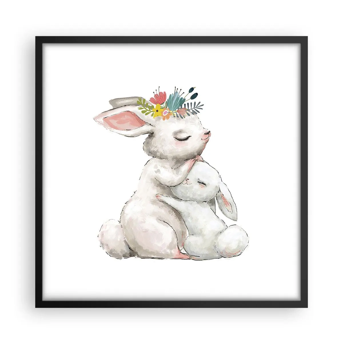 Poster în ramă neagră - Ca la mama - 50x50 cm