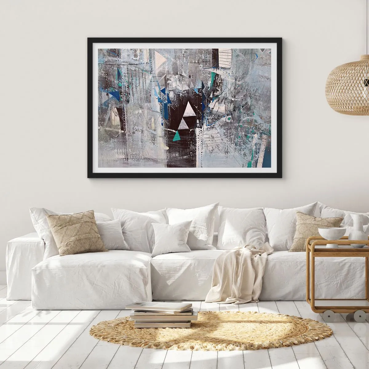 Poster în ramă neagră - Ordinea superioară a triunghiurilor - 50x40 cm