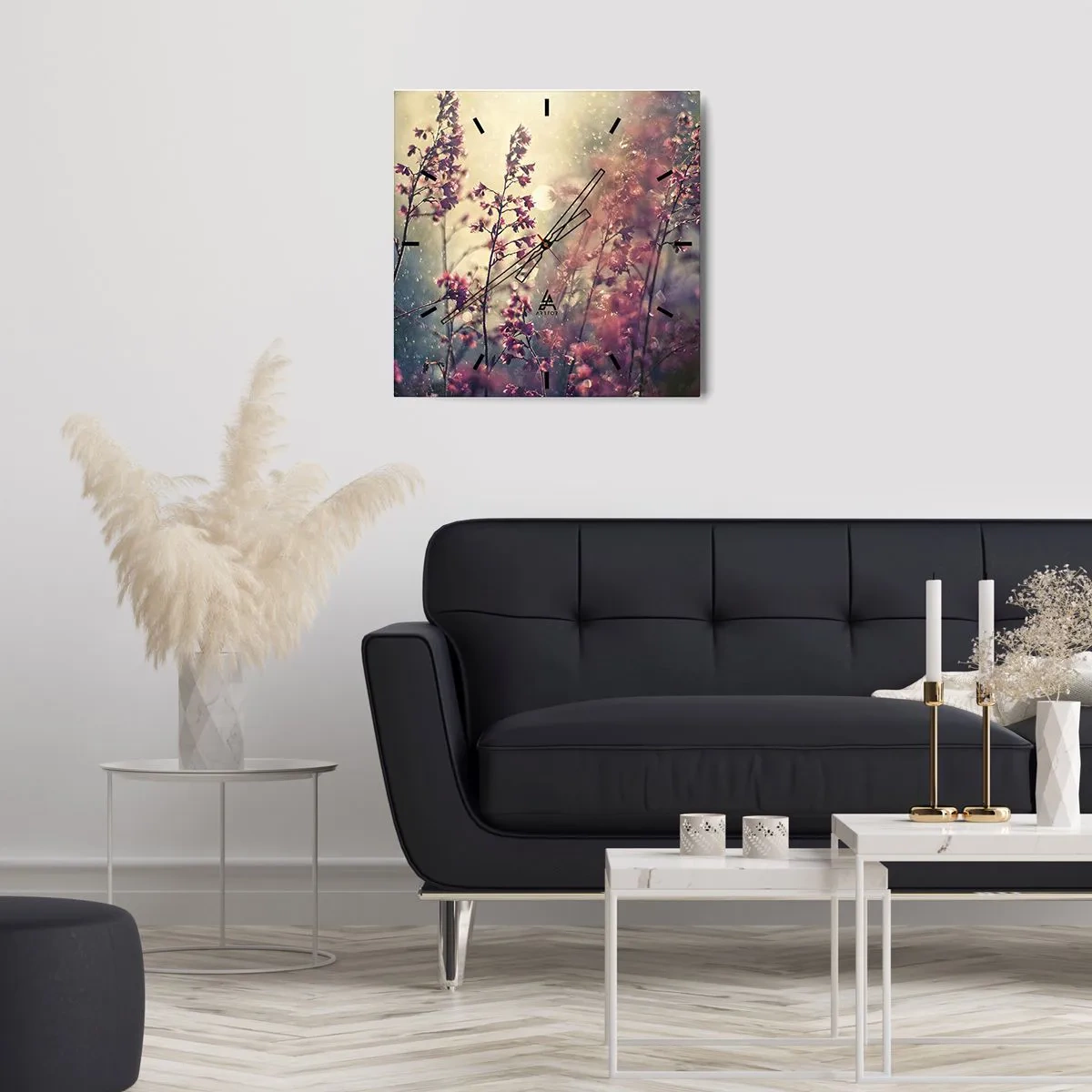 Ceas de perete - Ceas pe sticlă - Grădina secretă - 40x40 cm