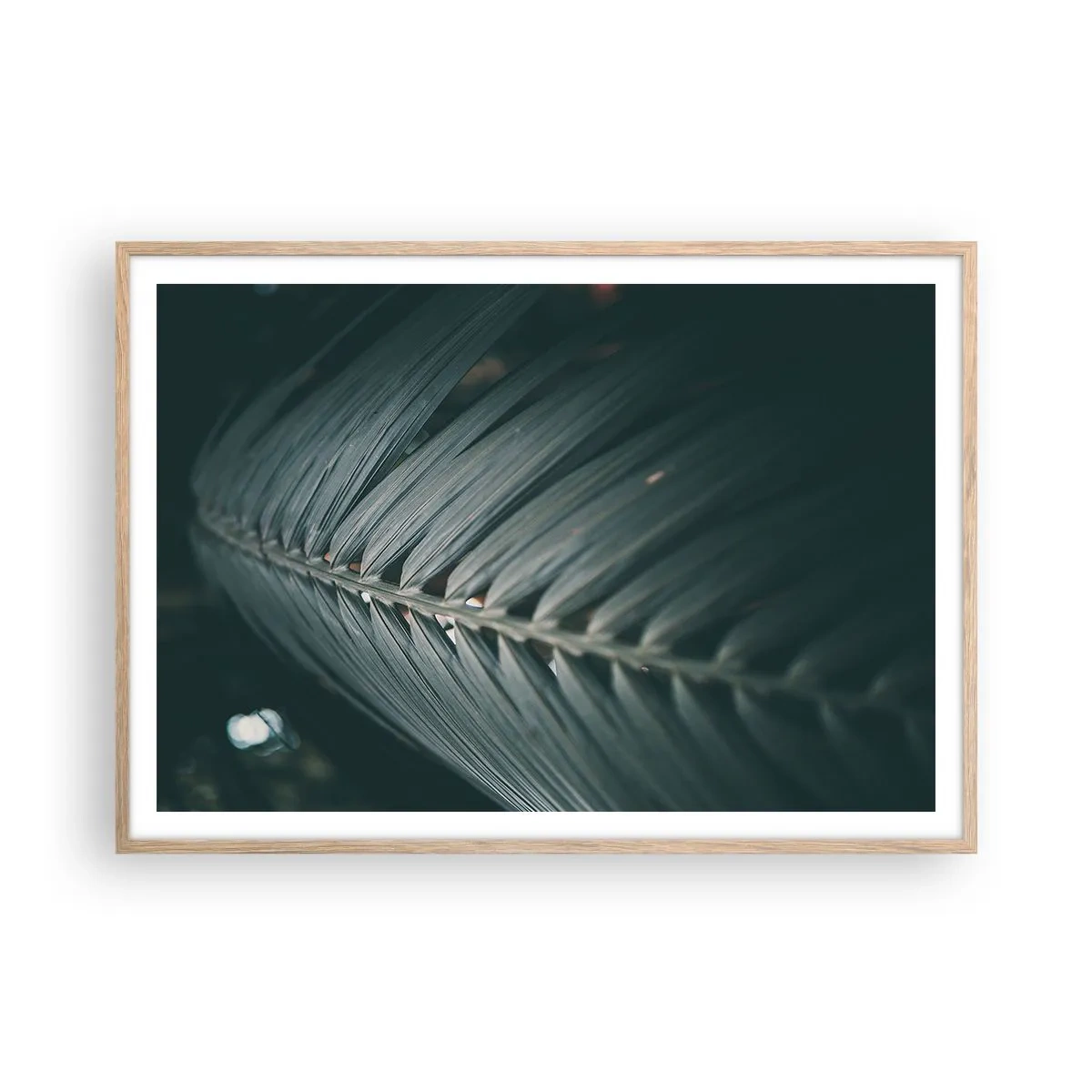 Poster în ramă de stejar deschis - Precizia naturii - 100x70 cm