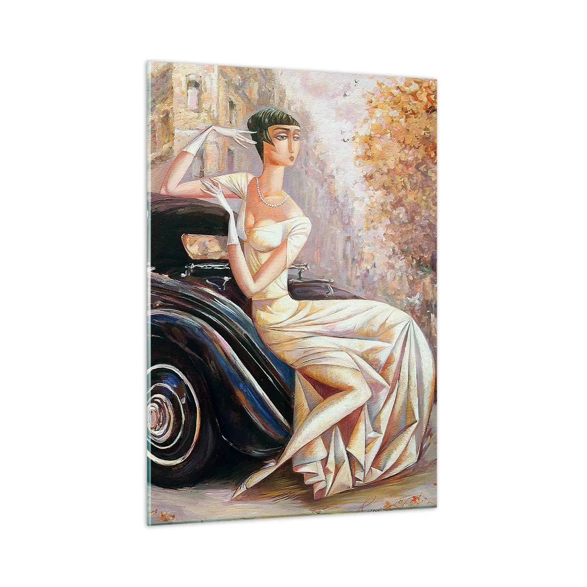 Tablou pe sticlă - Eleganță retro - 50x70 cm