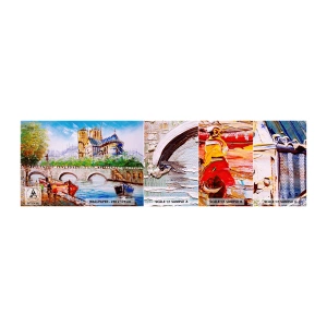 Mostră de Tapet Standard Eco - Timpul lor nu trece niciodată - Oraș, Paris, Arhitectură - 100x30 cm