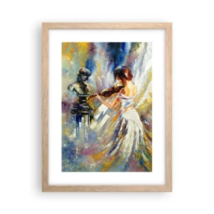 Poster în ramă de stejar deschis - Revigorați de sentimente - 30x40 cm