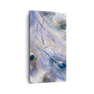 Tablou pe pânză - Compoziția penelor de păun - 45x80 cm