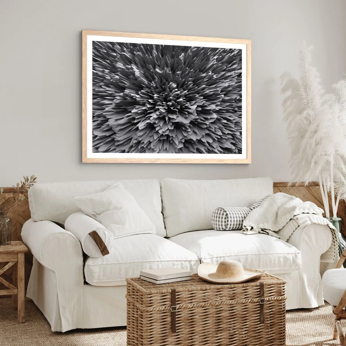 Poster în ramă de stejar deschis - Mai ascuțit nu se poate - 100x70 cm