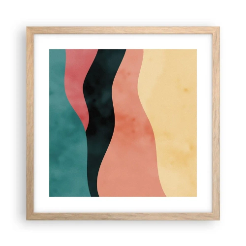 Poster în ramă de stejar deschis - Neconformitate compatibilă - 40x40 cm