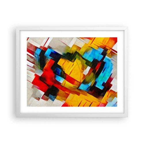 Poster în ramă albă - Sandviș multicolor - 50x40 cm