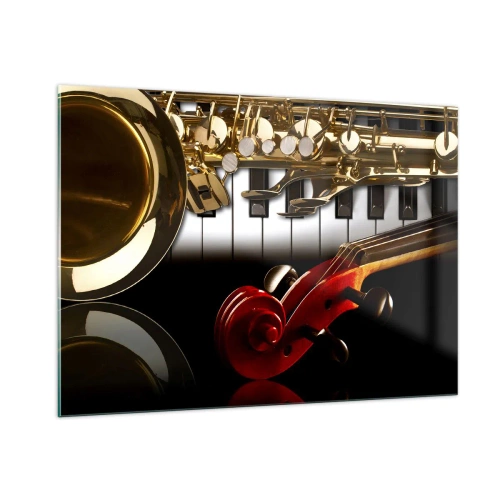 Tablou pe sticlă - Tablă, lemn și fildeș - 100x70 cm