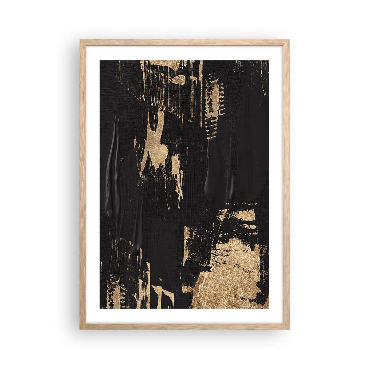 Poster în ramă de stejar deschis - O urmă de atingere - 50x70 cm