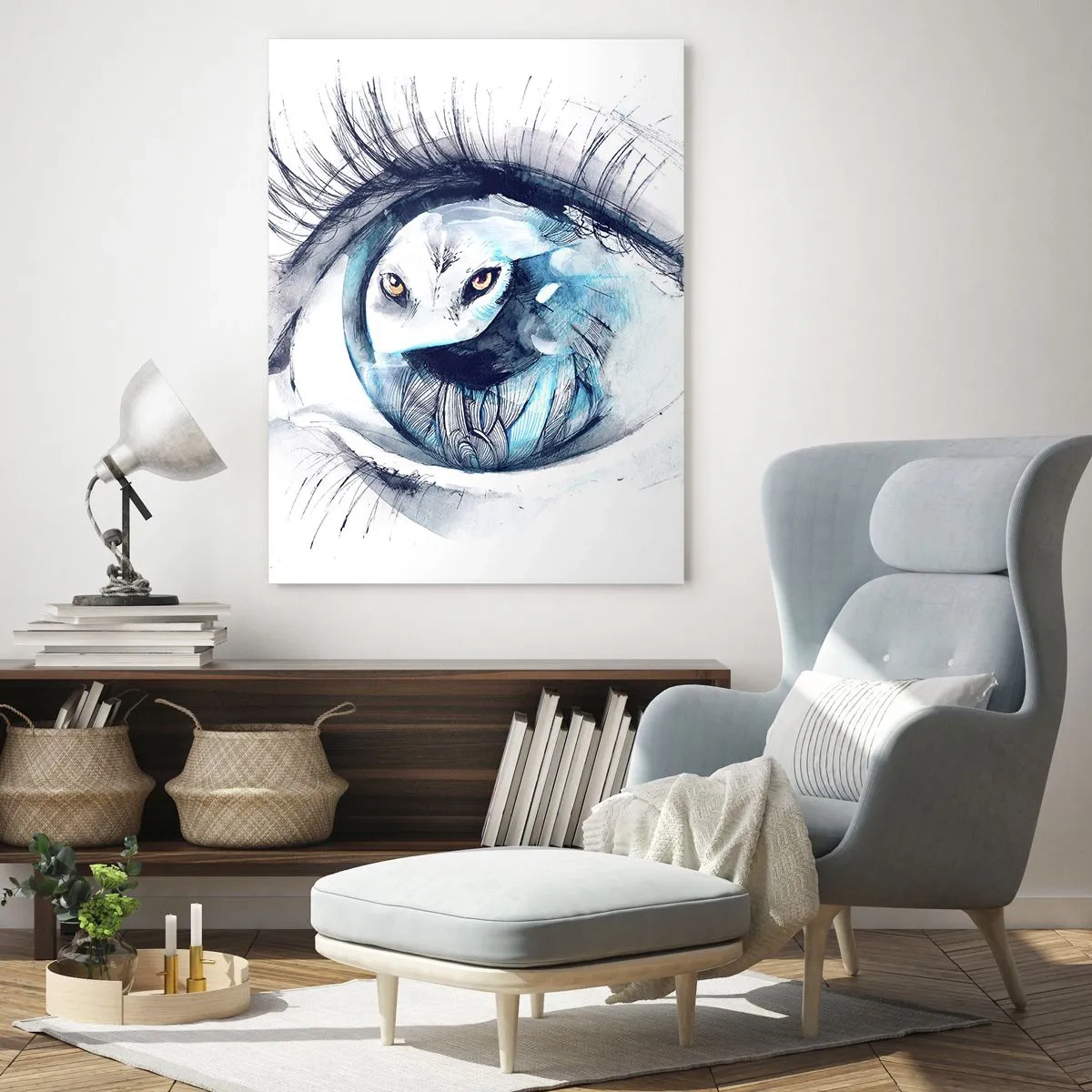 Tablou pe sticlă - Ochi în ochi cu sălbăticia - 50x70 cm
