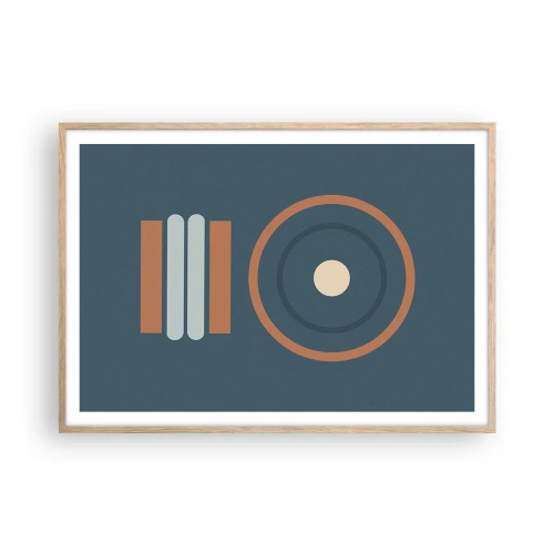 Poster în ramă de stejar deschis - Esența problemei - 100x70 cm