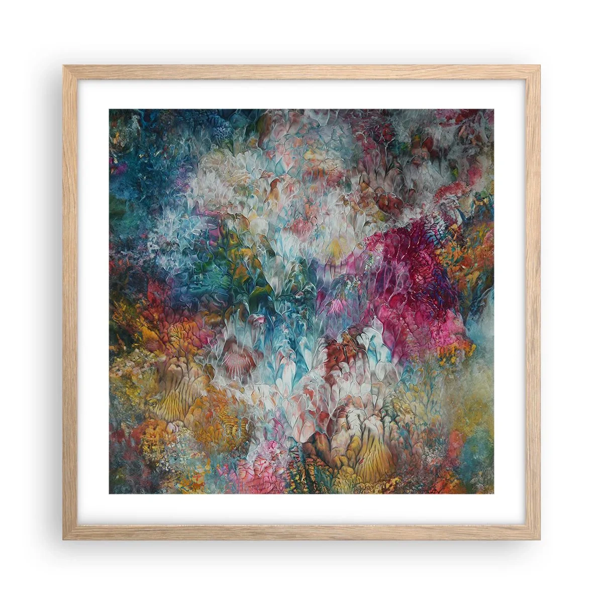 Poster în ramă de stejar deschis - În plină înflorire - 50x50 cm