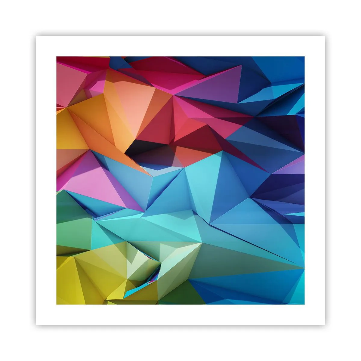 Poster - Origami de curcubeu - 50x50 cm