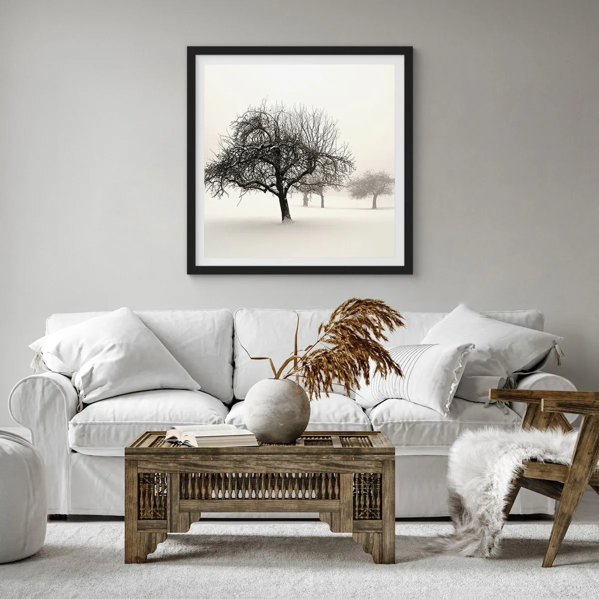 Poster în ramă neagră - Hibernare - 30x30 cm