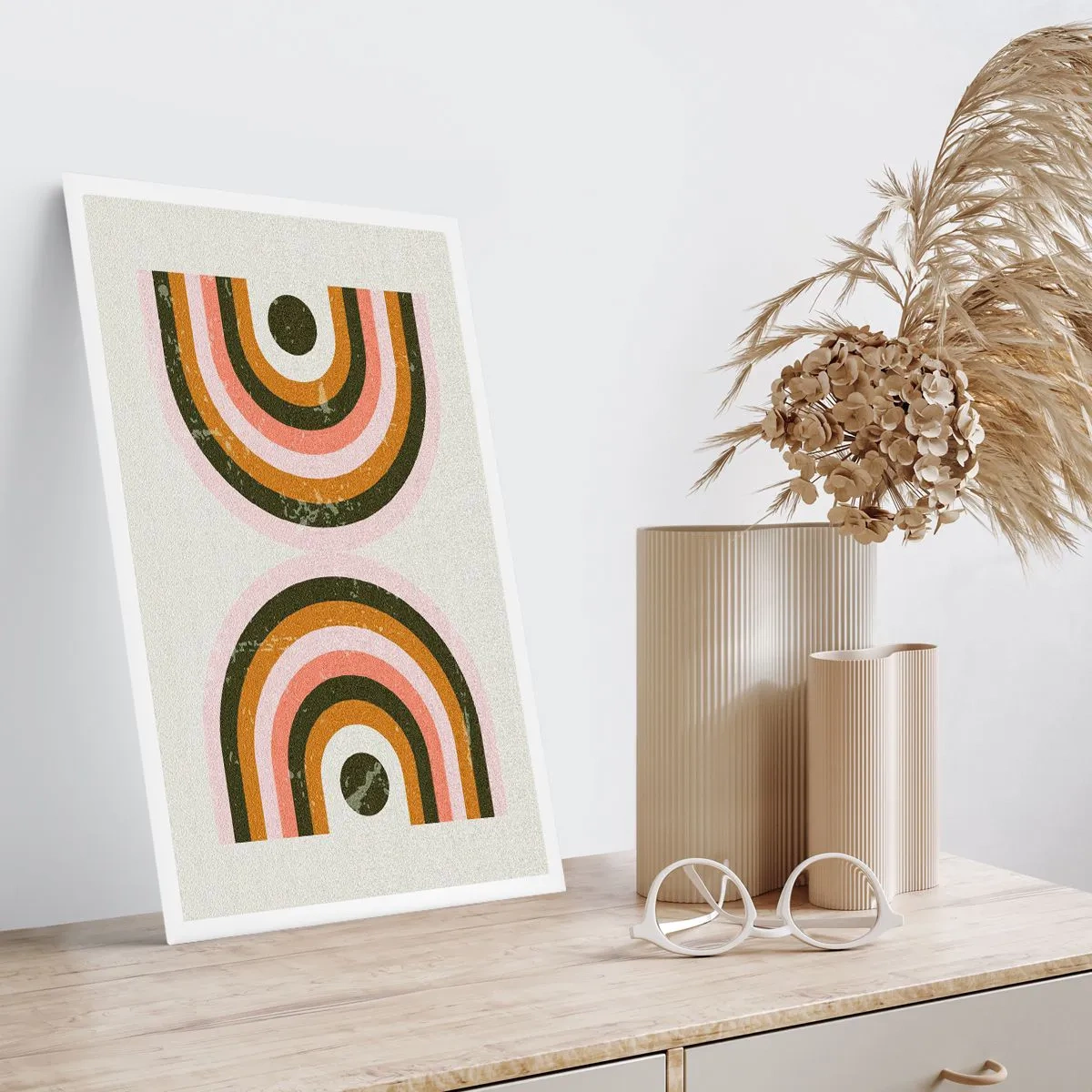 Poster - Abstracție dublă - 70x100 cm