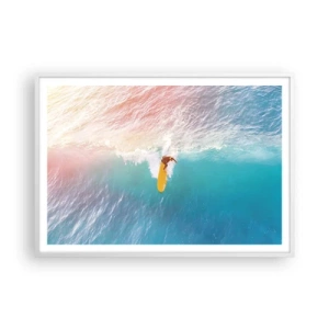 Poster în ramă albă - Călărețul oceanului - 100x70 cm