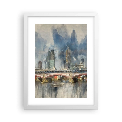 Poster în ramă albă - Londra în toată splendoarea ei - 30x40 cm