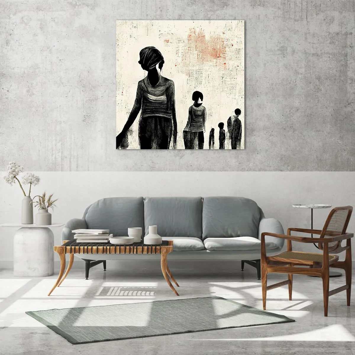 Tablou pe sticlă - Împotriva singurătății - 60x60 cm