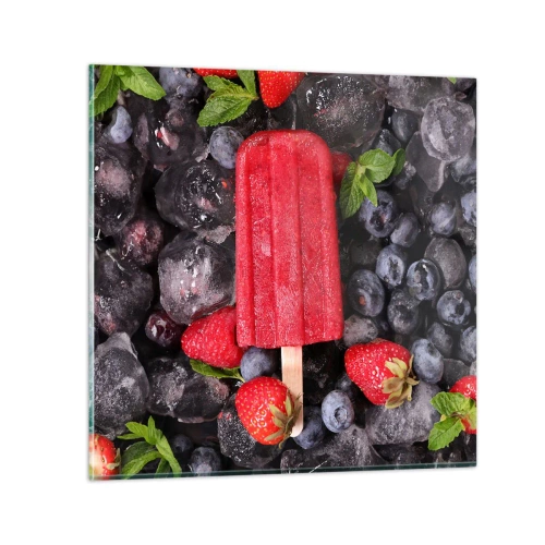 Tablou pe sticlă - Umbra unei veri fierbinți - 30x30 cm