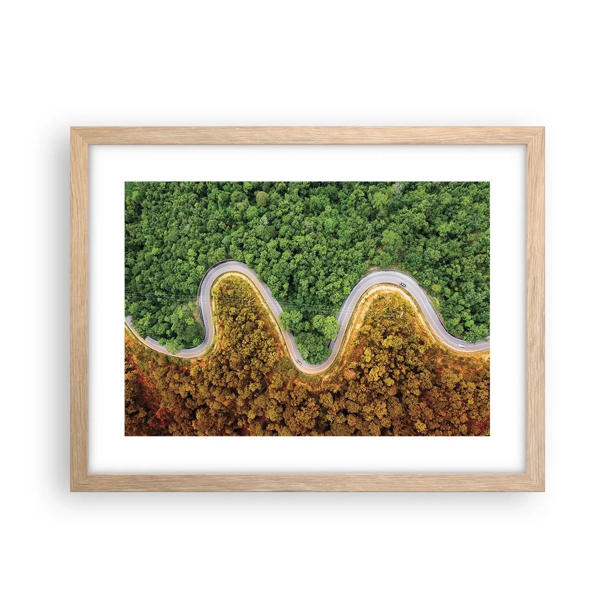 Poster în ramă de stejar deschis - Frontiere și defilee - 40x30 cm