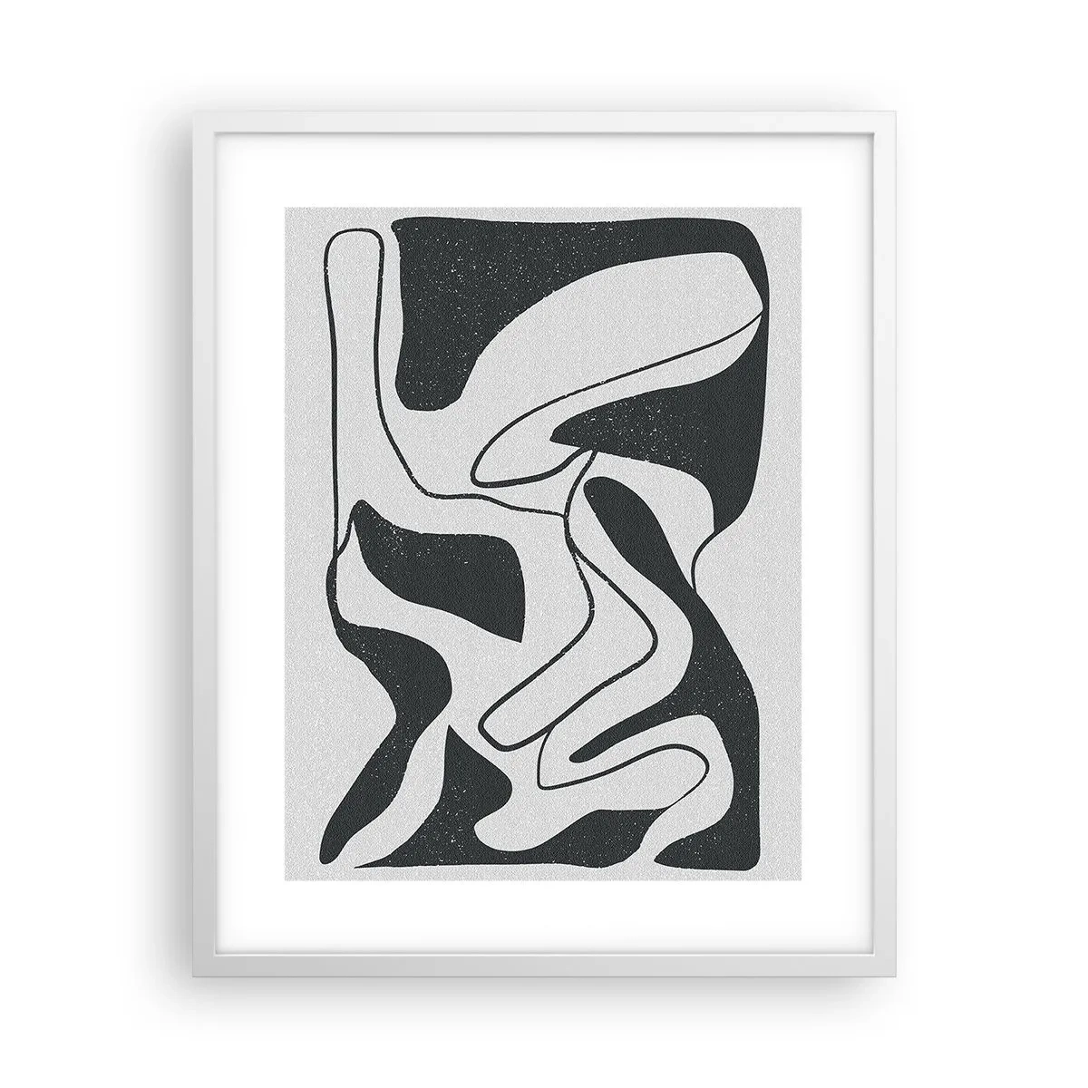 Poster în ramă albă - Distracție abstractă în labirint - 40x50 cm