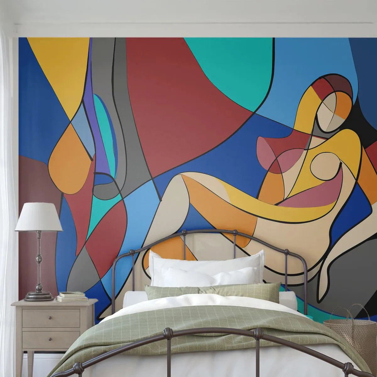 Tapet Premium Sand - Nudul cubist - Cubism, Modern, Femeie - 500x350 cm