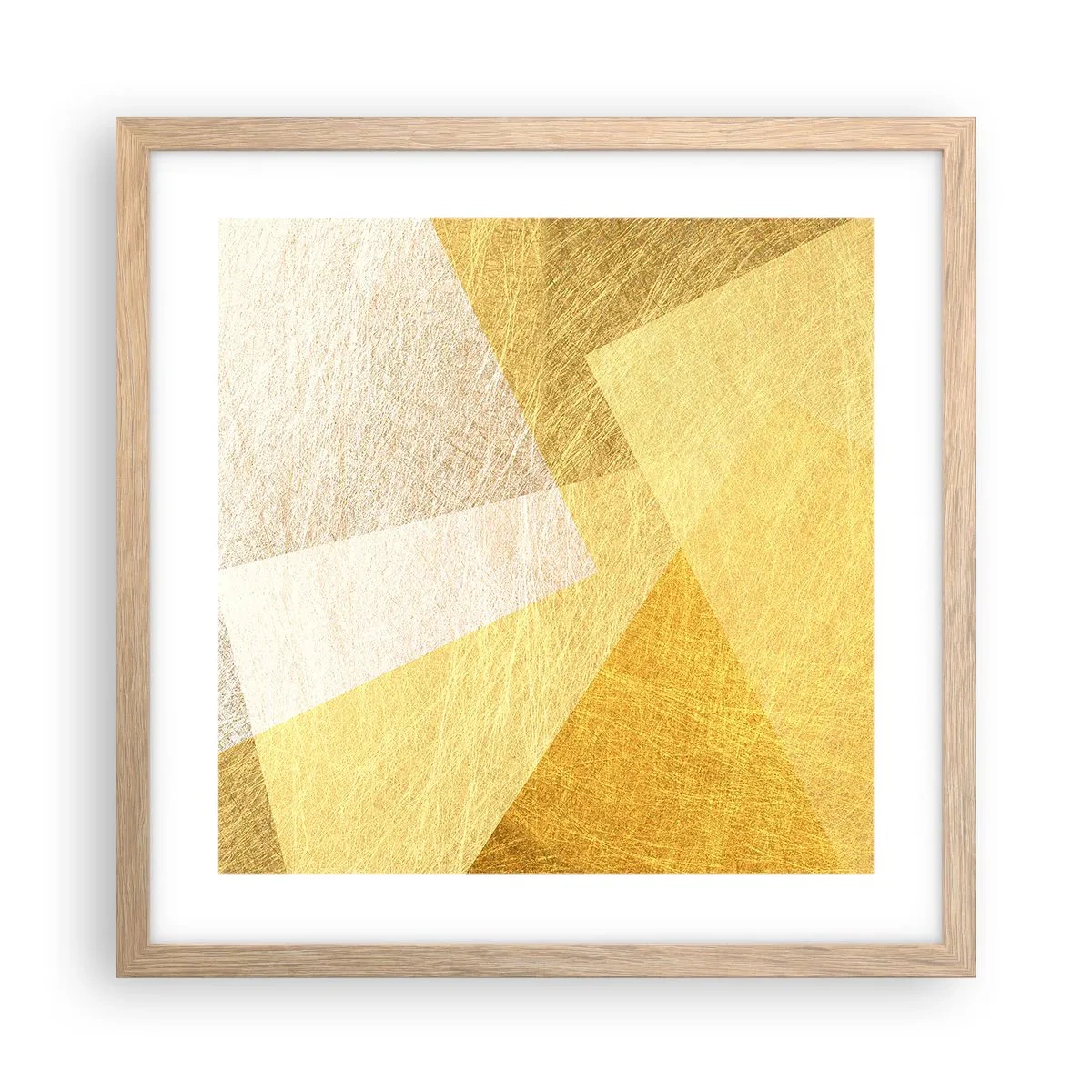 Poster în ramă de stejar deschis - Vremea de geometrie - 40x40 cm