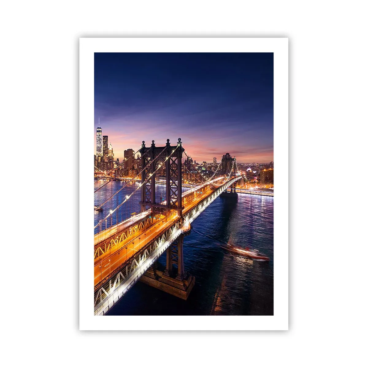 Poster - Pe un pod luminos către inima orașului - 50x70 cm