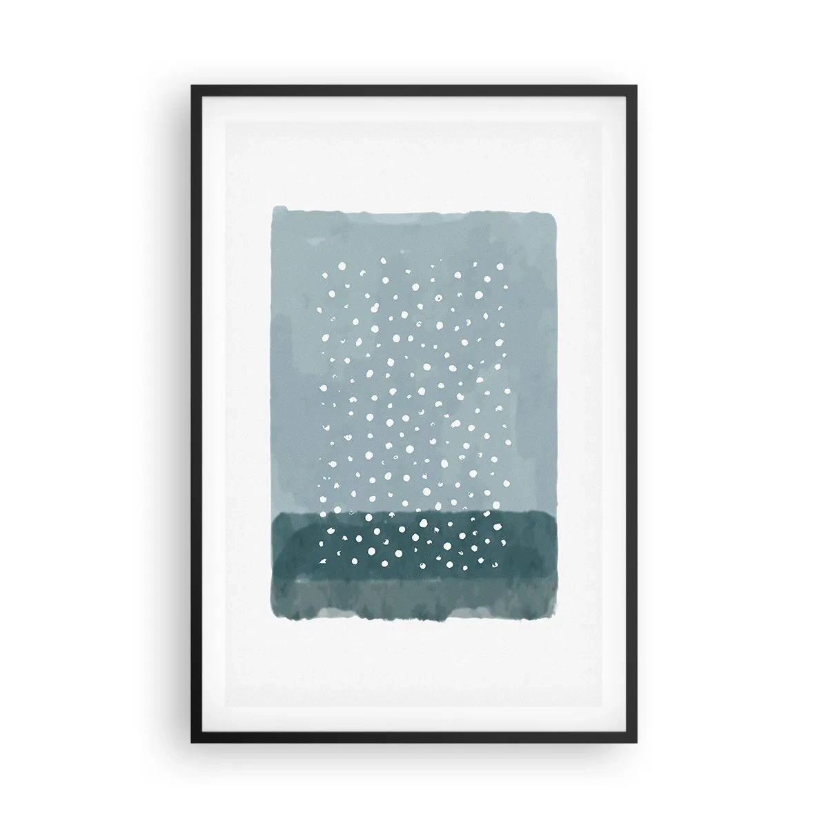Poster în ramă neagră - Crescute pe albastru - 61x91 cm