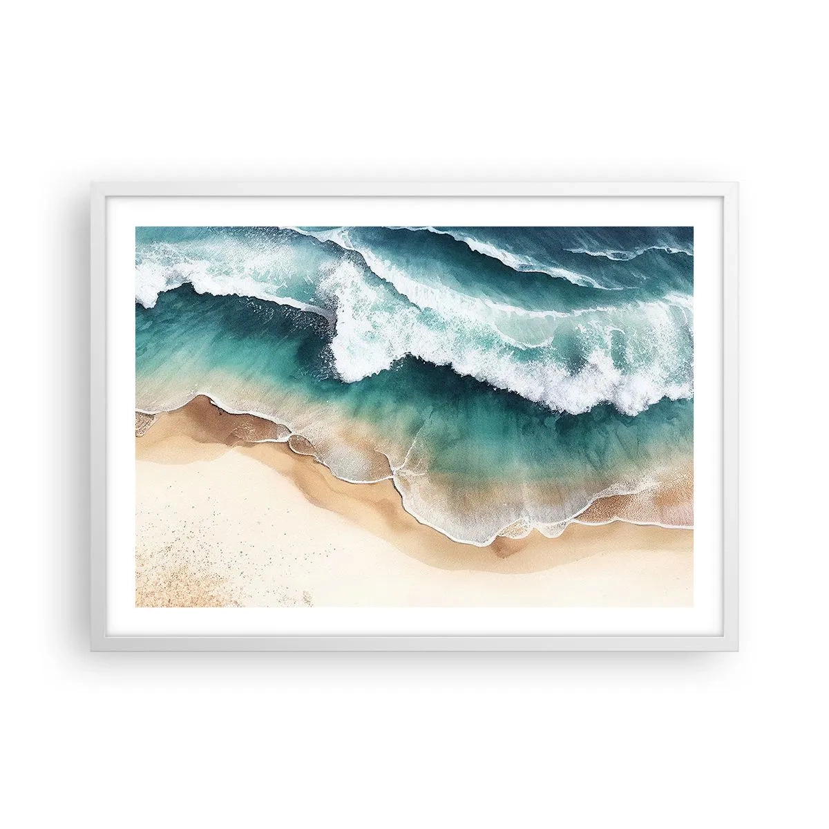 Poster în ramă albă - Întâlnire eternă - 70x50 cm