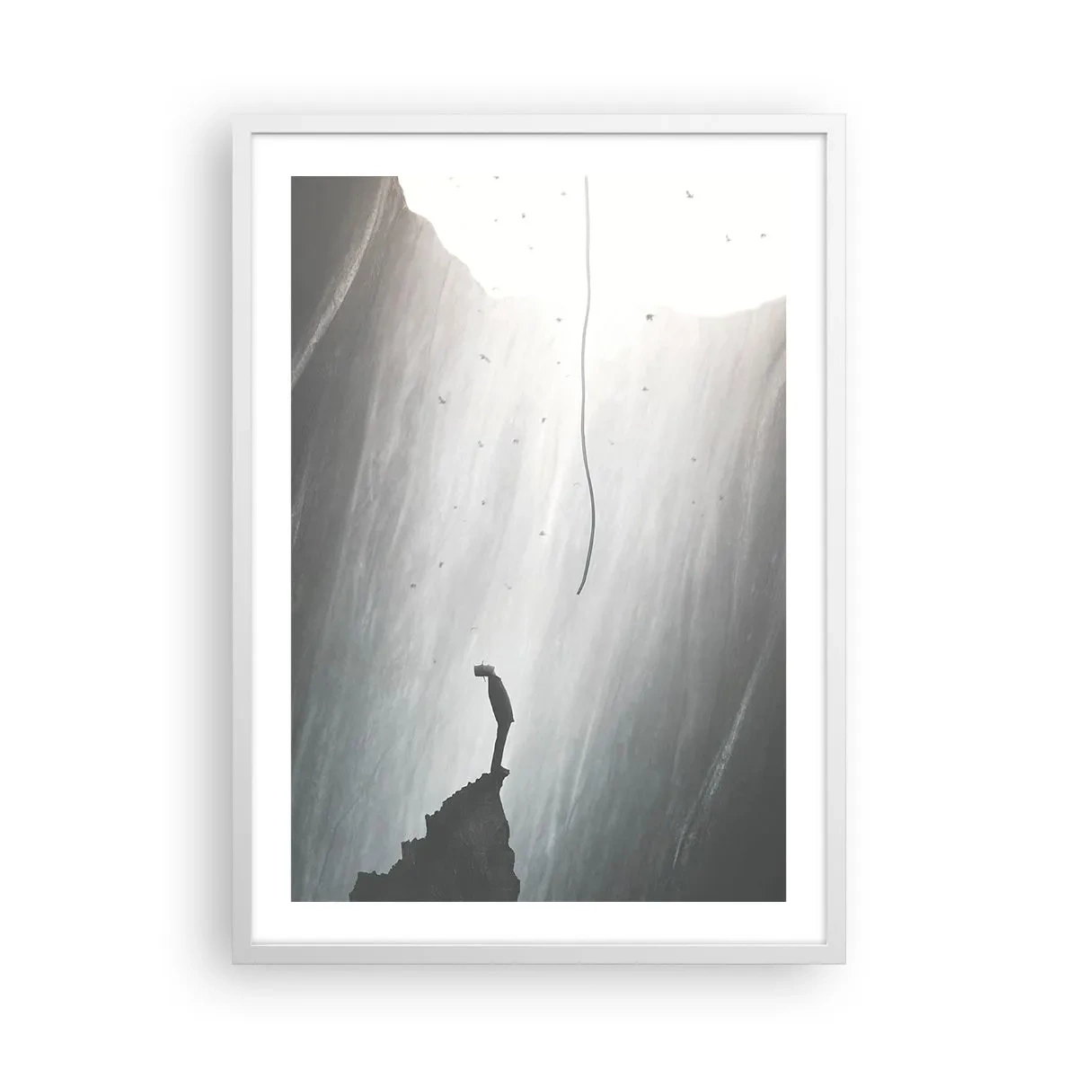 Poster în ramă albă - Există întotdeauna o cale de ieșire - 50x70 cm