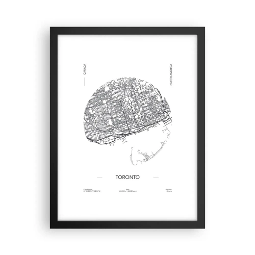 Poster în ramă neagră - Anatomia Toronto - 30x40 cm