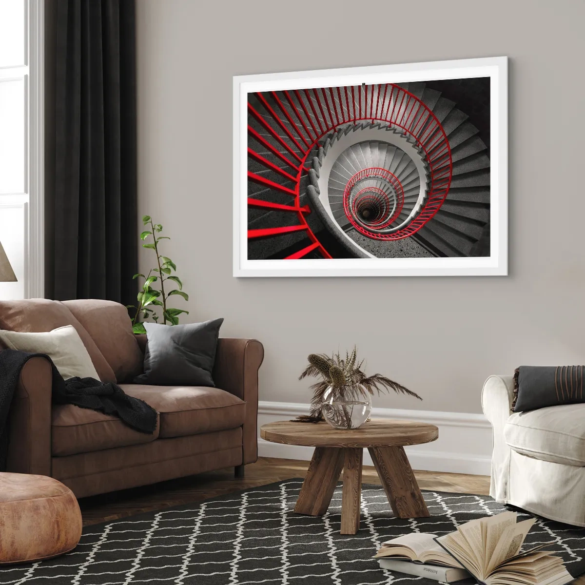 Poster în ramă albă - Jocuri arhitecturale - 40x30 cm