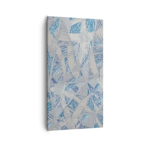 Tablou pe pânză - Într-un labirint de gri-albastru - 55x100 cm