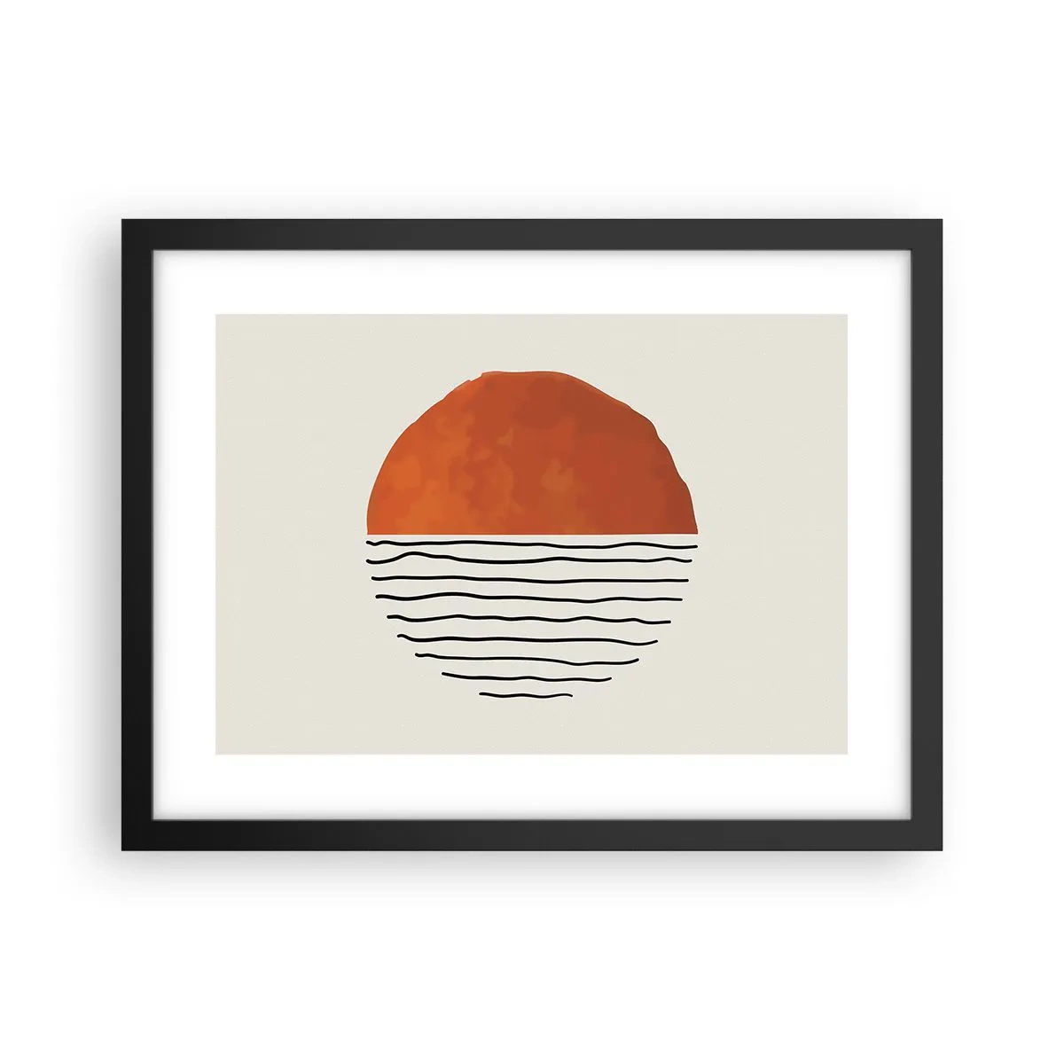 Poster în ramă neagră - În stil japonez - 40x30 cm