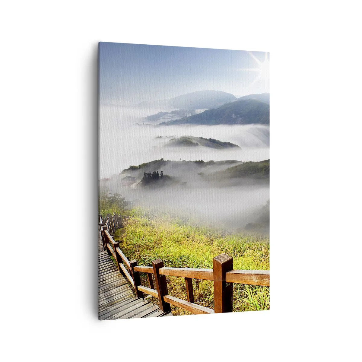 Tablou pe pânză - Țesut de strălucire și ceață - 70x100 cm