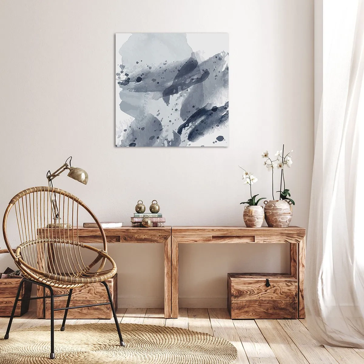 Tablou pe pânză - Un studiu al naturii de apă - 50x50 cm