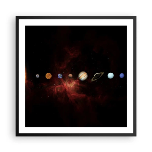 Poster în ramă neagră - Cartierul nostru - 60x60 cm