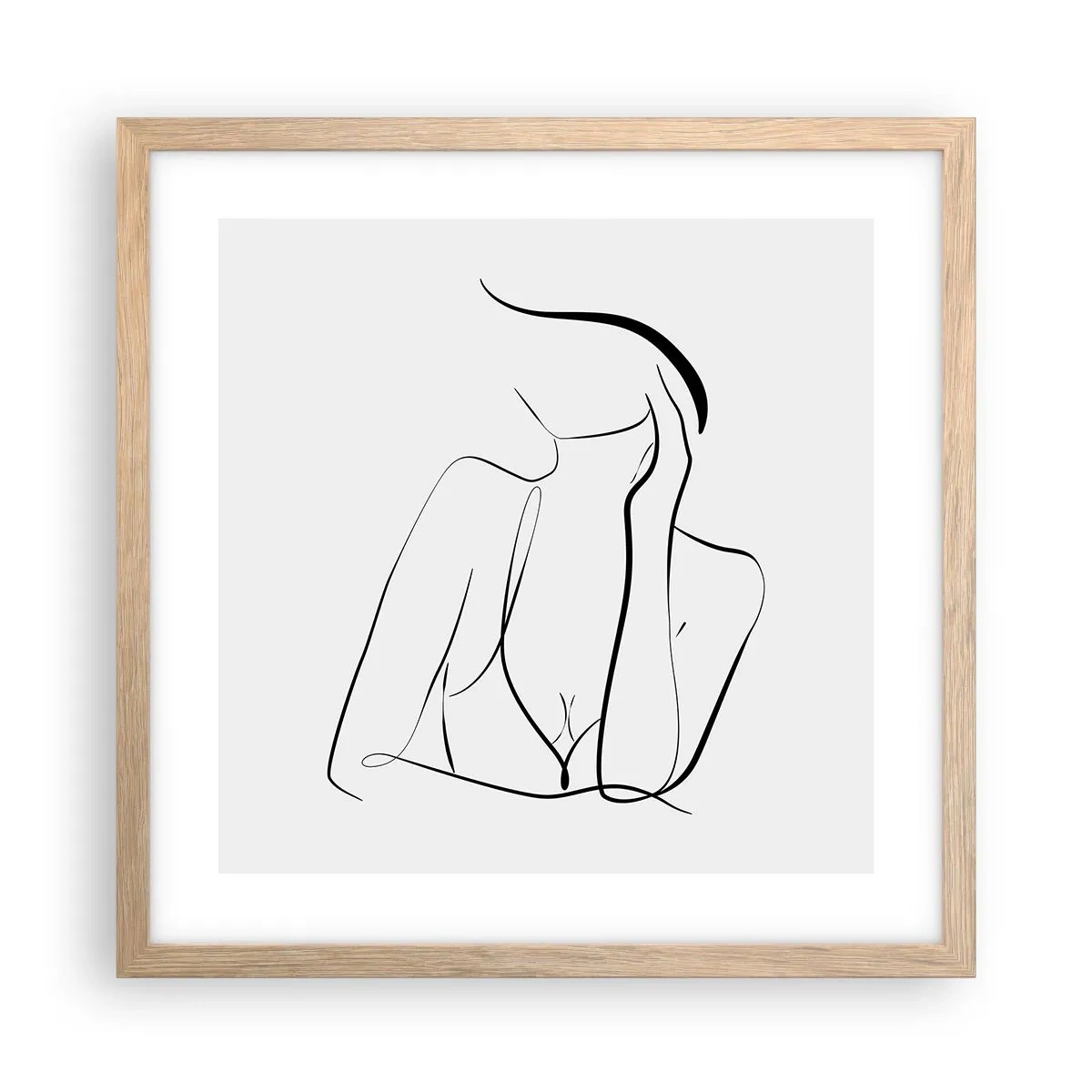 Poster în ramă de stejar deschis - Pe valul unui vis - 40x40 cm