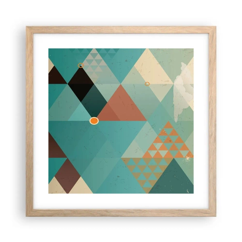 Poster în ramă de stejar deschis - Unitatea multiplicității, multiplicitatea unității - 40x40 cm